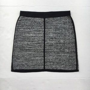 Ann Taylor Black, Gray, & White Knit Skirt
